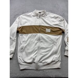 Nike Lebron James L23 Logo Jacket Coat White/Gold Sz M Lakers Warm Up Vintage